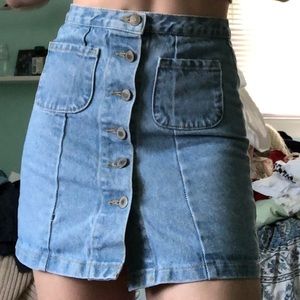 Brandy Melville button up jean skirt. Barely worn!